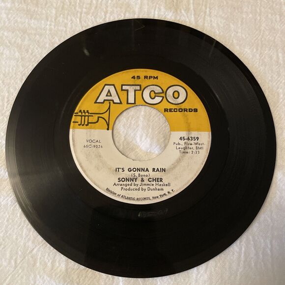 Sonny And Cher I Got You Babe/It’s Gonna Rain 45RPM ATCO Records 1965 - Picture 7 of 13